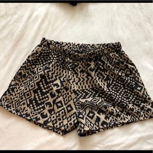 Tan and black Aztec Shorts